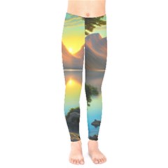 Benevolent Lake Kids  Leggings by GardenOfOphir