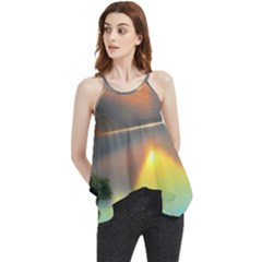 Benevolent Lake Flowy Camisole Tank Top by GardenOfOphir