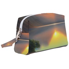 Benevolent Lake Wristlet Pouch Bag (large) by GardenOfOphir