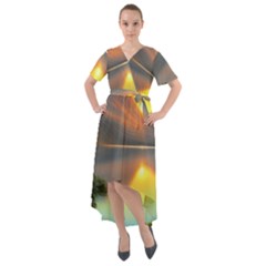 Benevolent Lake Front Wrap High Low Dress