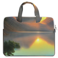 Benevolent Lake Macbook Pro 13  Double Pocket Laptop Bag by GardenOfOphir