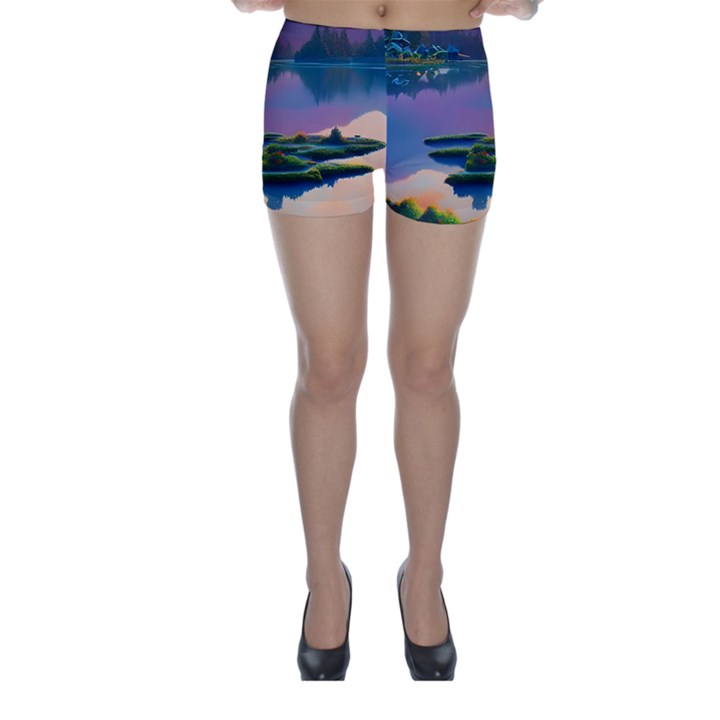 Astonishing Lake View Skinny Shorts