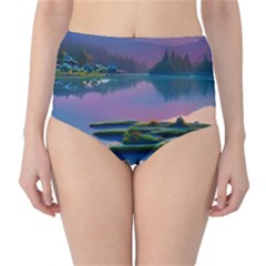 Astonishing Lake View Classic High-waist Bikini Bottoms by GardenOfOphir