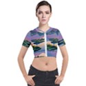 Astonishing Lake View Short Sleeve Cropped Jacket View1