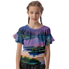 Astonishing Lake View Kids  Cut Out Flutter Sleeves by GardenOfOphir