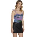 Astonishing Lake View Flowy Camisole Tie Up Top View3