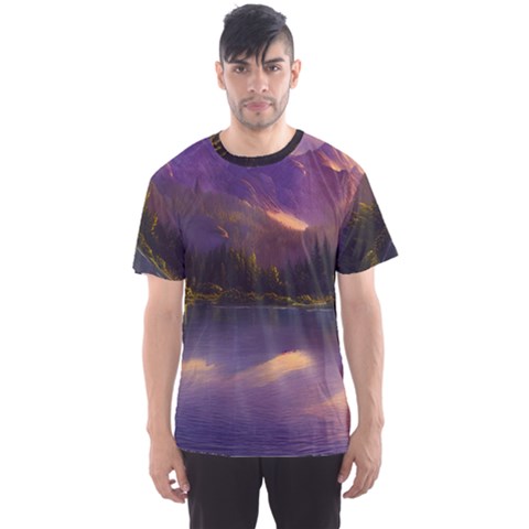 Colored Hues Sunset Men s Sport Mesh Tee by GardenOfOphir