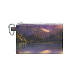 Colored Hues Sunset Canvas Cosmetic Bag (small) by GardenOfOphir