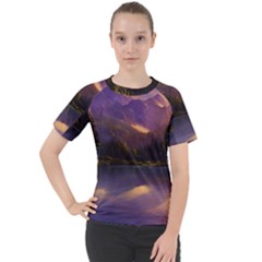 Colored Hues Sunset Women s Sport Raglan Tee