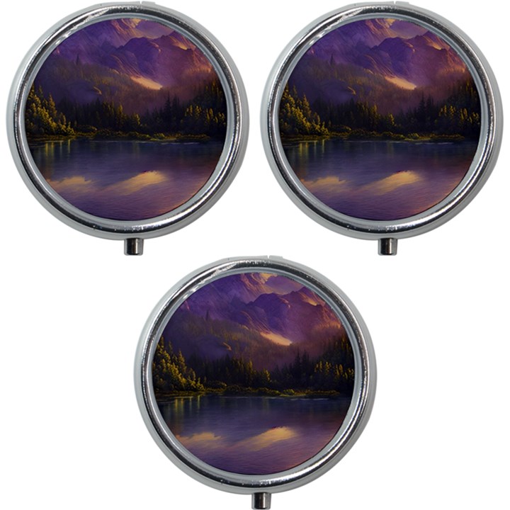 Colored Hues Sunset Mini Round Pill Box (Pack of 3)