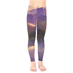 Colored Hues Sunset Kids  Classic Winter Leggings by GardenOfOphir