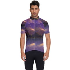 Colored Hues Sunset Men s Short Sleeve Cycling Jersey by GardenOfOphir