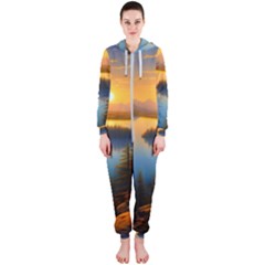 Distant Sunset Hooded Jumpsuit (ladies) by GardenOfOphir