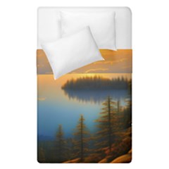 Distant Sunset Duvet Cover Double Side (single Size) by GardenOfOphir