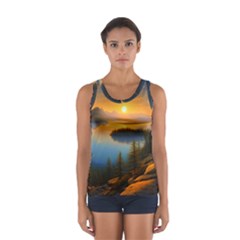 Distant Sunset Sport Tank Top  by GardenOfOphir