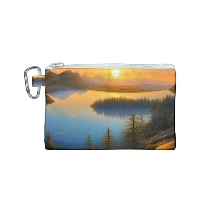 Distant Sunset Canvas Cosmetic Bag (Small)