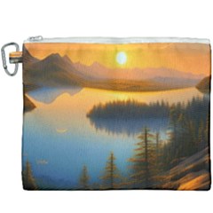 Distant Sunset Canvas Cosmetic Bag (xxxl) by GardenOfOphir