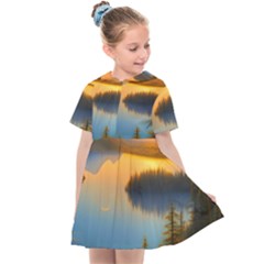 Distant Sunset Kids  Sailor Dress by GardenOfOphir