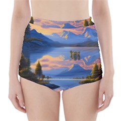 Beautiful Sunset High-waisted Bikini Bottoms by GardenOfOphir