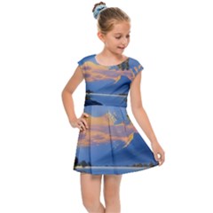 Beautiful Sunset Kids  Cap Sleeve Dress by GardenOfOphir