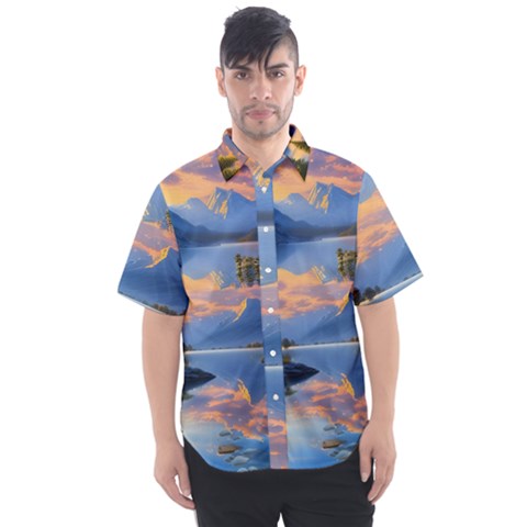 Beautiful Sunset Men s Short Sleeve Shirt by GardenOfOphir