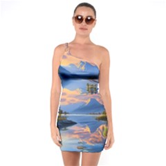 Beautiful Sunset One Soulder Bodycon Dress by GardenOfOphir