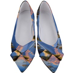 Beautiful Sunset Women s Bow Heels by GardenOfOphir