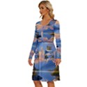 Beautiful Sunset Long Sleeve Dress With Pocket View2