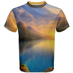 Benevolent Sunset Men s Cotton Tee by GardenOfOphir