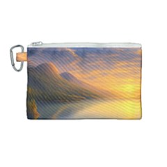 Benevolent Sunset Canvas Cosmetic Bag (medium) by GardenOfOphir