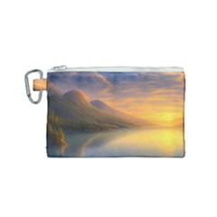 Benevolent Sunset Canvas Cosmetic Bag (small) by GardenOfOphir