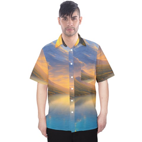 Benevolent Sunset Men s Hawaii Shirt by GardenOfOphir