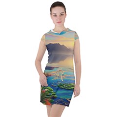 Breathtaking Sunset Drawstring Hooded Dress by GardenOfOphir