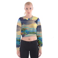 Breathtaking Sunset Cropped Sweatshirt by GardenOfOphir