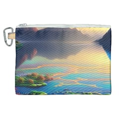 Breathtaking Sunset Canvas Cosmetic Bag (xl) by GardenOfOphir