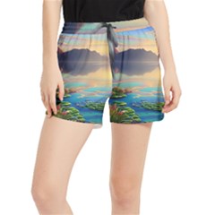 Breathtaking Sunset Women s Runner Shorts by GardenOfOphir