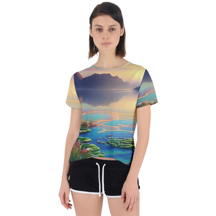 Breathtaking Sunset Open Back Sport Tee