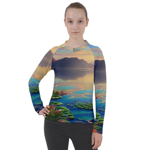 Breathtaking Sunset Women s Pique Long Sleeve Tee by GardenOfOphir