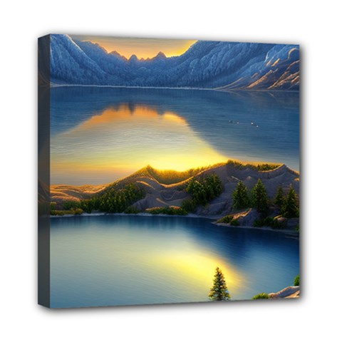 Crimson Sunset Mini Canvas 8  X 8  (stretched) by GardenOfOphir