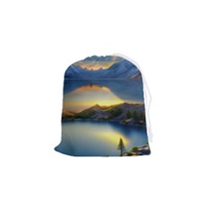 Crimson Sunset Drawstring Pouch (small) by GardenOfOphir