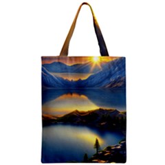 Crimson Sunset Zipper Classic Tote Bag by GardenOfOphir