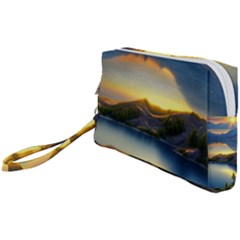 Crimson Sunset Wristlet Pouch Bag (small) by GardenOfOphir