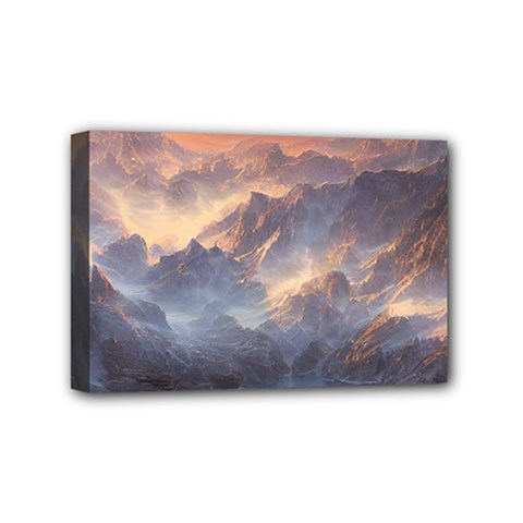 Dusty Sunset Mini Canvas 6  X 4  (stretched) by GardenOfOphir