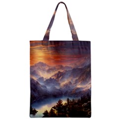 Dusty Sunset Zipper Classic Tote Bag by GardenOfOphir