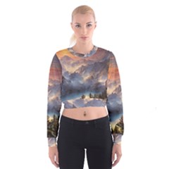 Dusty Sunset Cropped Sweatshirt by GardenOfOphir