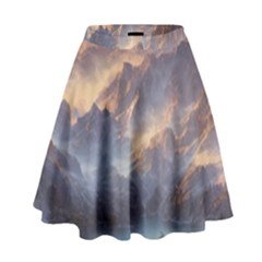 Dusty Sunset High Waist Skirt by GardenOfOphir