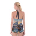 Dazzling Sunset Boyleg Halter Swimsuit  View2