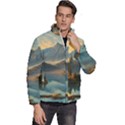 Dazzling Sunset Men s Puffer Bubble Jacket Coat View3