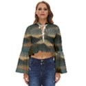 Dazzling Sunset Boho Long Bell Sleeve Top View1