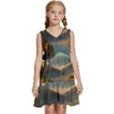 Dazzling Sunset Kids  Sleeveless Tiered Mini Dress View1